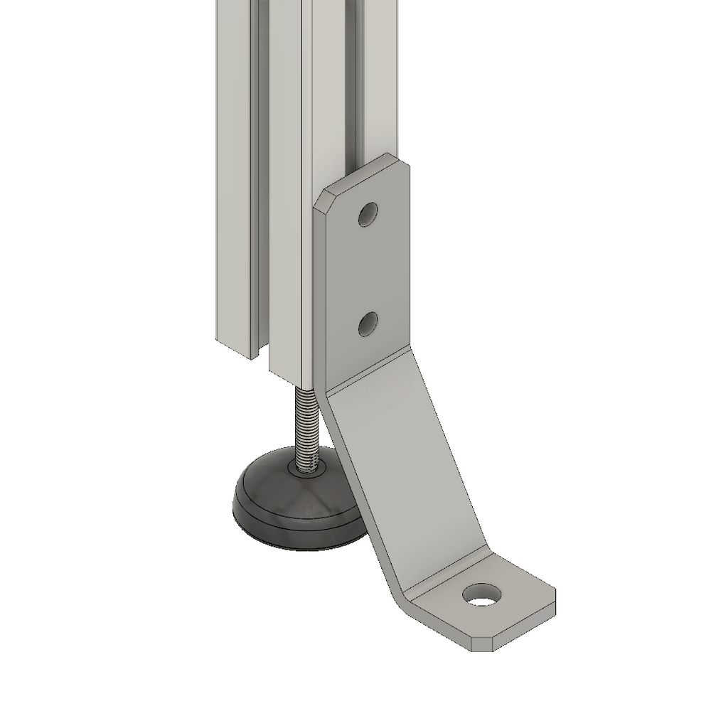 34-150-1 MODULAR SOLUTIONS SUPPORT ANGLE<br>ANGLE BRKT FLOOR FASTENING 150MM